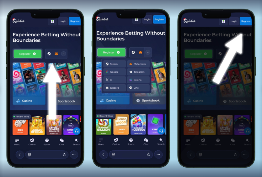 RainBet Mobile App Screenshot